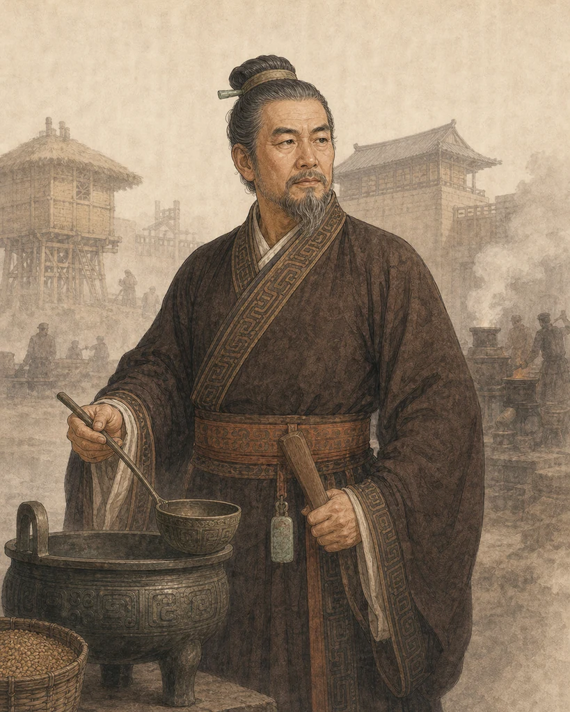 伊尹国画风格艺术画像（非真实相貌复原）